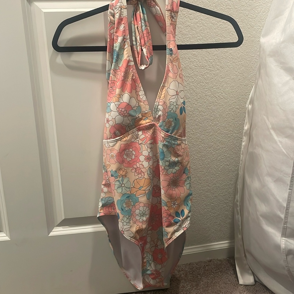 Pink lily swim suit one piece